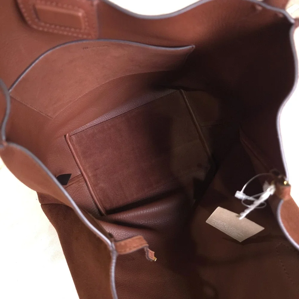 Madewell Suede Oversized Shopper Tote | 100% Leather Brown Bag - Picture 7 of 7